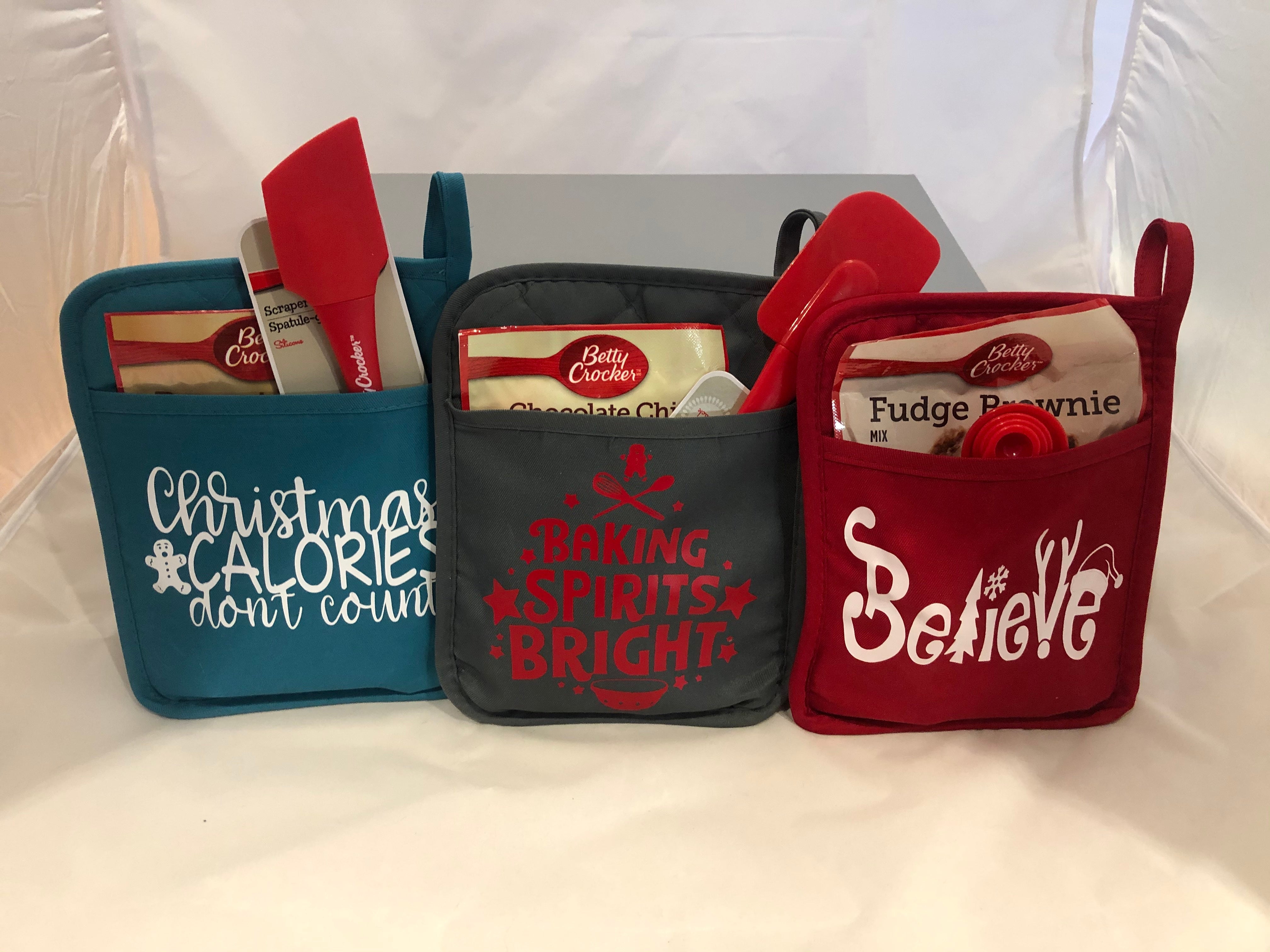 Potholder Gift Sets (Personalized) - Christmas