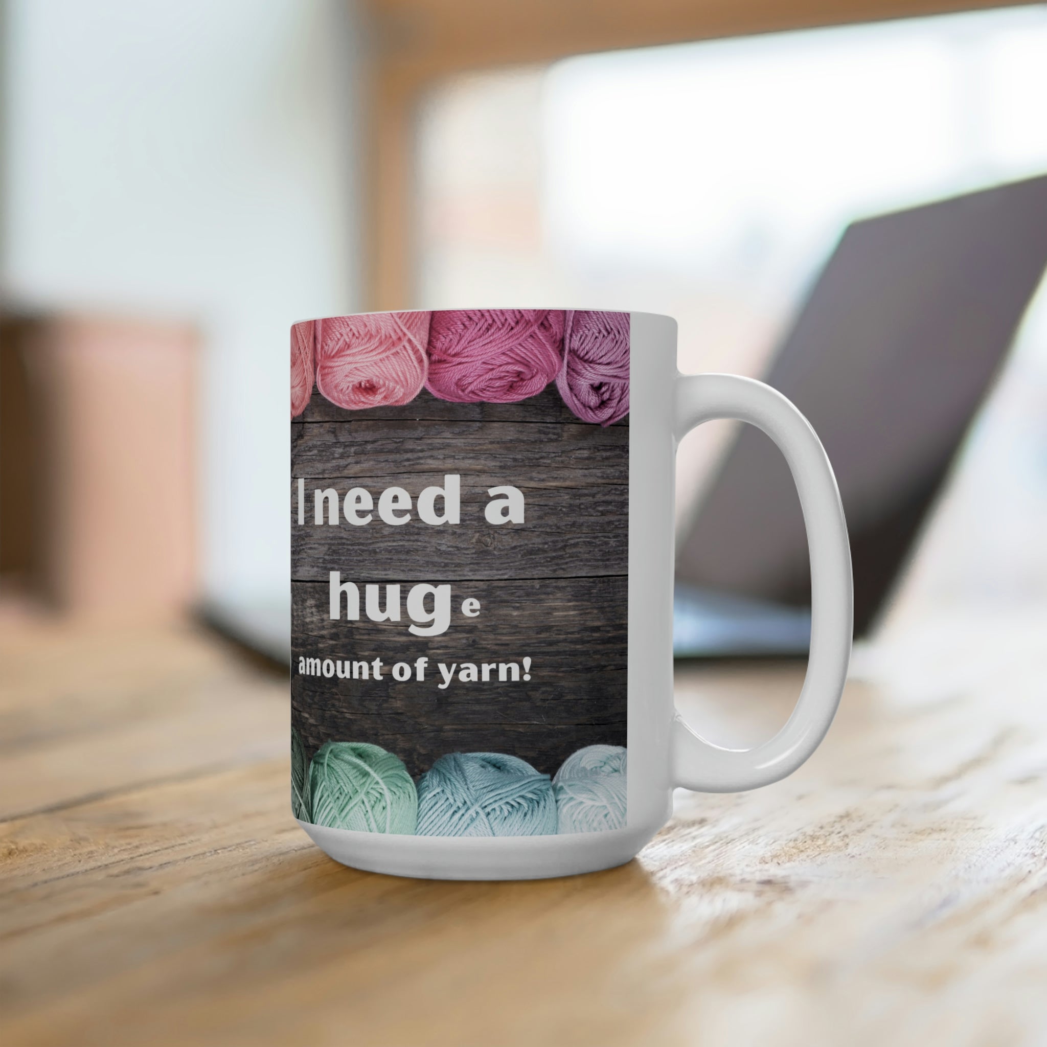 HUGe Yarn 15 oz mug