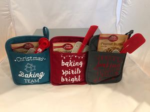 Potholder Gift Sets (Personalized) - Christmas